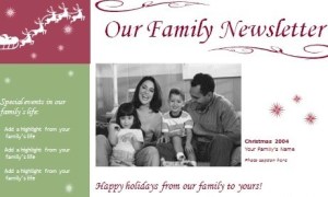 Family newsletter template