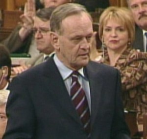 Canadian Prime Minister Jean Chretien faces down then-opposition leader Stephen Harper in early 2003 and says no to joining Bush's Iraq war coalition
