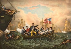 One of the many classic works of art to be featured in the War of 1812 exhibit, this one of U.S. Navy Commandant Oliver Perry's victory on Lake Erie.
