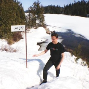 Mark Calzavara during recent visit to ELA in northwesten Ontario