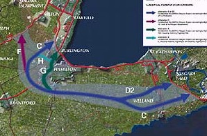 A mid-pennisula highway would cut a swath above the Niagara Escarpment, through numerous kilometres of croplands and wetland, watershed and other natural areas to drive ever more cars and trucks back and forth from the U.S. to the GTA. Is it worth it? How much sense does another high-cost highway make by the time it might open, in the middle of the 21st century.