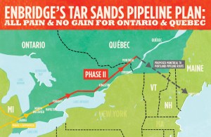 Proposed route for tar sands pipeline