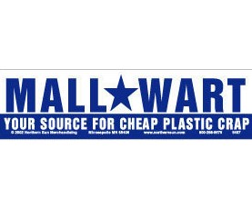 cheap crap bumper stricker