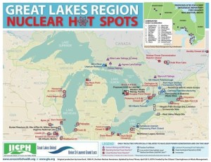 New Nuclear Site map for Great Lakes. Click on this map to blow it up to full screen to better view hotspots. 
