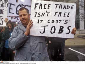 Demonstration Against the Proposed Free Trade Area of the Americas (FTAA)