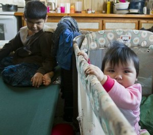 A portrait of child poverty somewhere in a Canada that can well afford to address this terrible problem