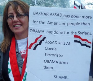 One of many Canadians who protested recently in front of a U.S. embassy office in Toronto