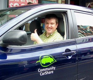 Ontario's Community CarShare president Jason Hammond in Niagara for the lauch of the first care, we as a community, can share with each other. Photo by Doug Draper