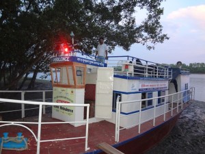 A river ambulance, supported with funds from Niagara Volunteers for Bangladesh, responds to emergencies in remote areas of the country.