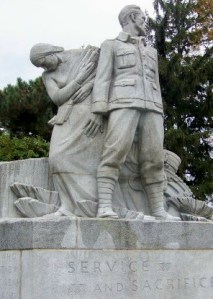 A monument to those who fought and died in the First World War, near my childhood home in Chippawa Park in Welland, Ontario - a monument my childhood friends and I always found haunting as we passed by it.
