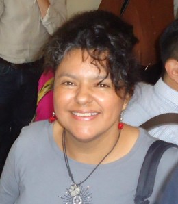 Bertha Isabel Caceres Flores Ienca, an indigenous leader in Hornduras is on the presiding govenment's number one 'kill list'. Photo courtesy of Mark Taliano.