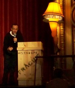 Ian Petrella, who played the younger brother Randy in 'A Christmas Story', was at the Riviera Theatre before Christmas 2012 for the first screening of the film there with the "ugliest lamp ever." He and other members of the cast will be back this December 14th for the 30th anniversary showing of the film. Photo by Doug Draper