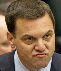 Ontario PC Leader Tim Hudak, looking like he is not enjoying his best moment in the provincial legislature. NAL predicts there will be fewer joyous moments for him from here on.