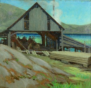 Mary E. Wrinch, Sawmill, Dorset, c. 1936, Collection of the Art Gallery of Windsor. Image courtesy of Riverbrink Art Museum 