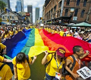 Celebrating Gay Pride in the streets of Toronto