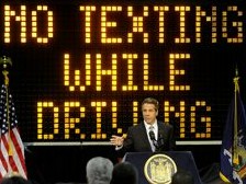 New York State Governor Andrew Cuomo has been tougher, to date, than Ontario has on a texting activity in cars that are killing almost as many people as killers with guns do. 