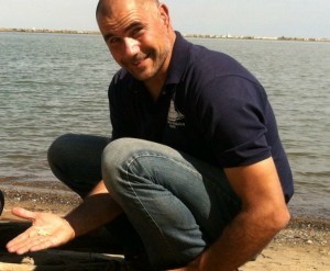 Here is a photo of Marcus Eriksen at Wendy Park holding ‘nurdles’ in his hand. I took the photo, so Hyle White Lowry is me Marcus is with the 5 Gyres Institute. He is the one who has the Plastic Waters exhibit currently in Buffalo until it heads to Grand Rapids for the GLRI HOW Conference in September.