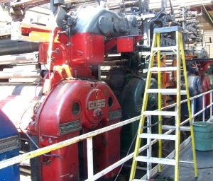 The old Standard presses before they were dismantled for scrap. Photo by Doug Draper