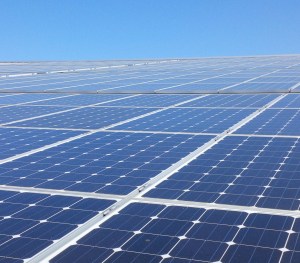 Solar panels at work producing green energy in other parts of the world.