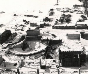 Sean O'Sullivan Threatre under construction on the Brock campus in the late 1960s.