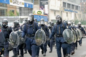 The streets of Toronto during the June, 2010 G20 summit