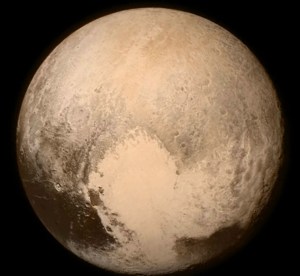 Pluto up close. It is cold and dark out there. Want to try living there? How 'bout' working a little harder to look afer our planet Earth?