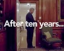 Harper turning off the office lights after 'a job well done.'