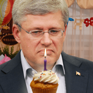 The party is over for Stephen Harper