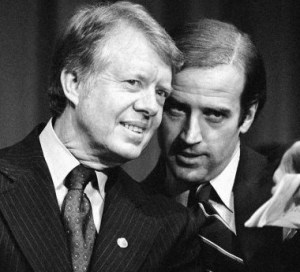 Then U.S. President Jimmy Carter and then Senator Joe Biden, all those years ago.