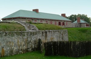Old Fort Erie across the upper Niagara River from Buffalo, New York in Fort Erie, Ontario