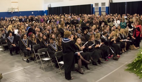 Fall convocation crowd applause