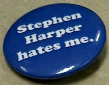 A button some federal public servants took to wearing.