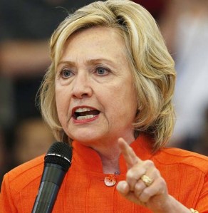 Democratic presidential candidate Hillary Clinton