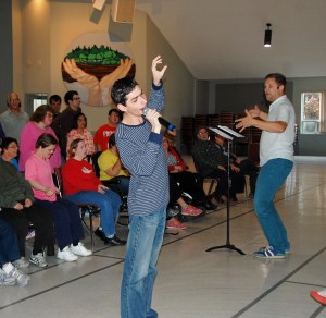 Momentum Choir soloist Jeremy Goode rocks Cab Calloway’s ‘Minnie the Moocher’ during rehearsals for the upcoming concert ‘A Year in the Life’ Sunday, Nov. 8, 3 p.m. at Bethany Community Church in St. Catharines. Photo/Joanne McDonald