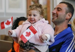 Syrian refugees arriving in Canada
