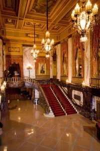 Inside the Grand Lobby of Shea's Theatre for the Performing Arts in downtown Buffalo, New York