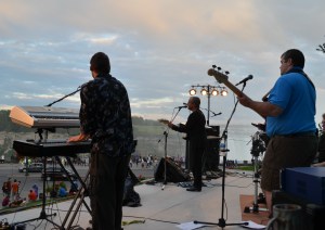 Band performs concert near mist of the Falls. File photo courtesy of Niagara Parks Commission