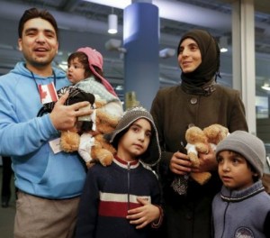 Another family of refugees arrives in Ontario.