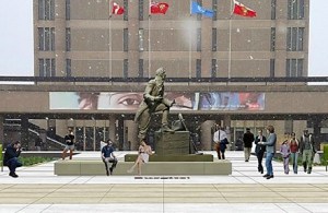A main entrance to Brock University in the Niagara, Ontario community of St. Catharines.