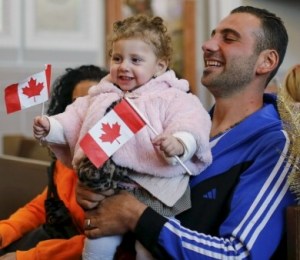 Syrian refugees arriving in Canada