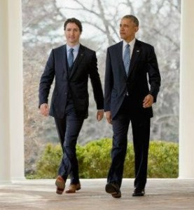 Canada's Prime Minister Justin Trudeau and U.S. President Barack Obama talk climate change/trade this March 10th, 2016 at White House