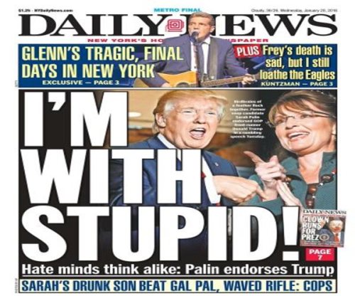 trump palin with stupid