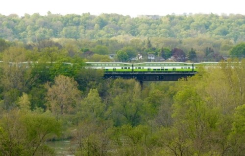 Go Train running through the Greater Toronto Area.