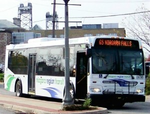 A regional inter-municipal bus ready to make a run from Welland to Niagara Falls. File photo