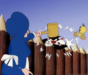 sylvester takes hit from granny