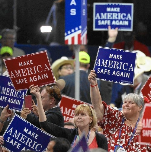 Rallying for a 'Safe America' at convetiion in Cleveland