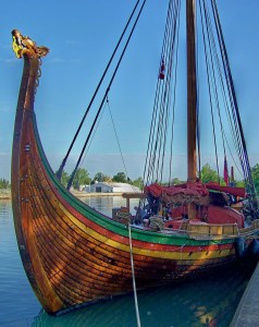 Viking ship docked along Welland Canal in Port Weller July 5th, 2016 - Photo by Doug Draper