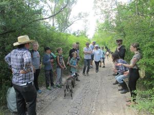 Citizen volunteers gather for Greening Niagara organized trash cleanup at Thundering Waters Forest in Niagara Falls, Ontaritio