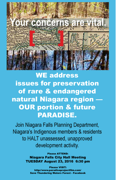 Poster courtesy of Niagara journalist and artist Julia Blushak