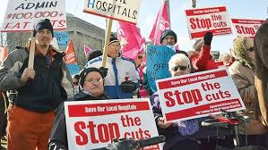 One of many citizen demonstrations held across Ontario in recent years in opposition to health care cuts
